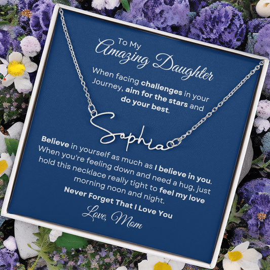 To My Daughter Necklace – Gift with Love Message from Mom