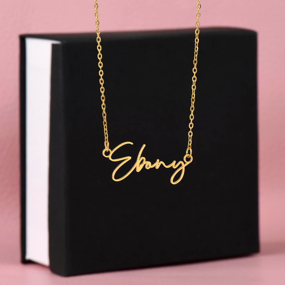 To My Amazing Daughter - Personalized Signature Style Name Necklace 2