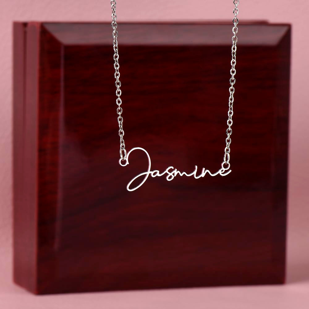 To My Amazing Daughter - Personalized Signature Style Name Necklace 2
