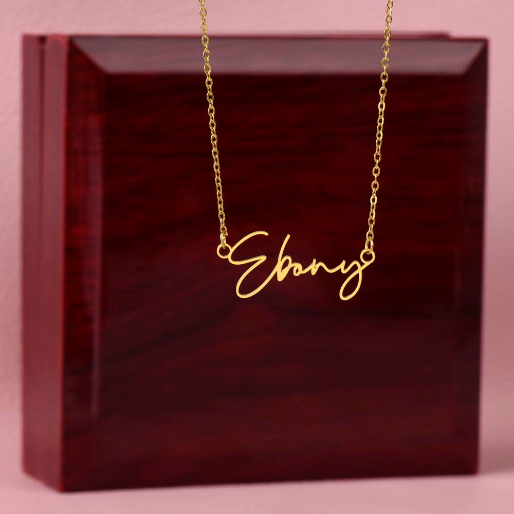 To My Amazing Daughter - Personalized Signature Style Name Necklace 2