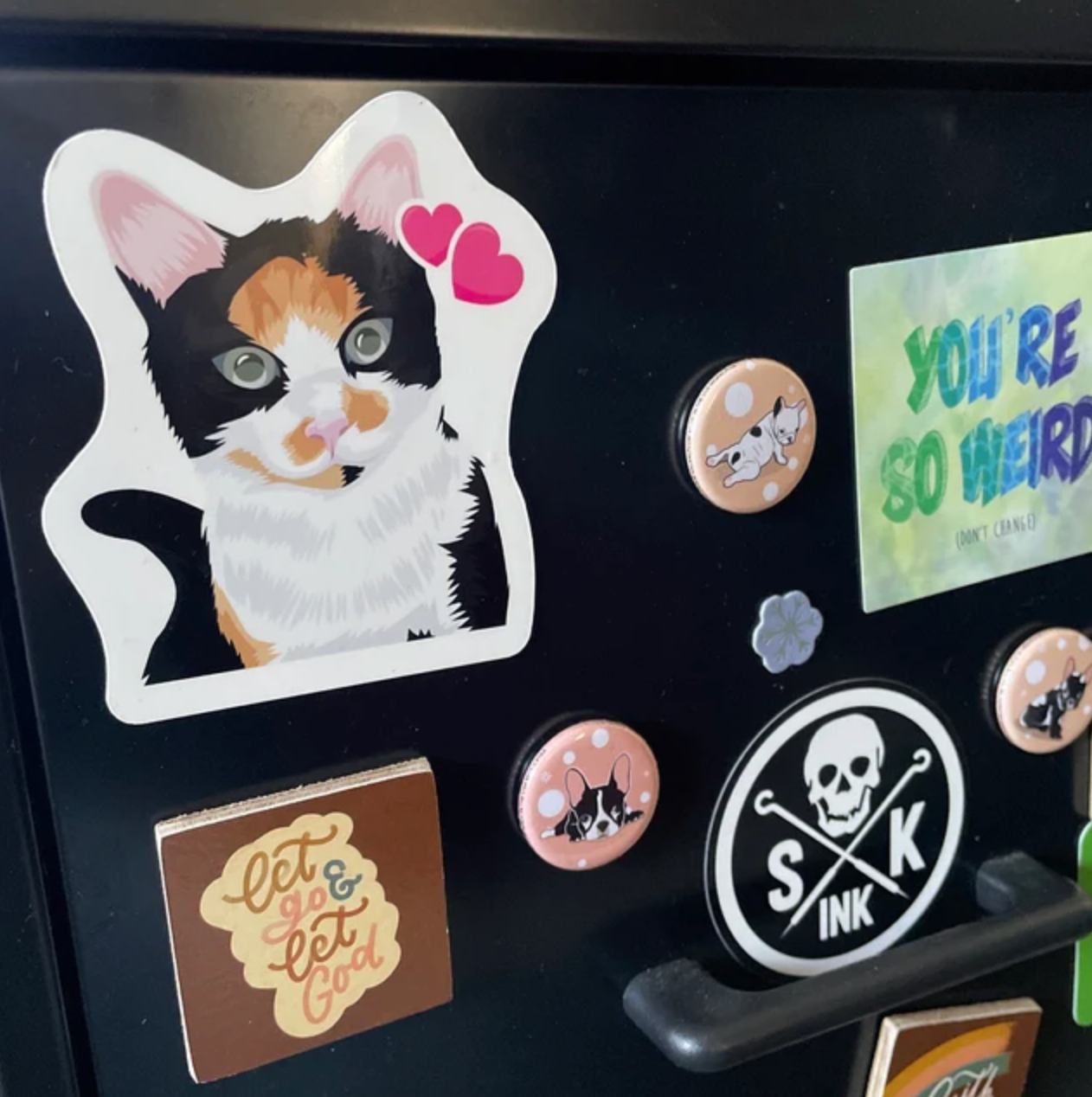 Custom Hand-Drawn Cat Face Stickers