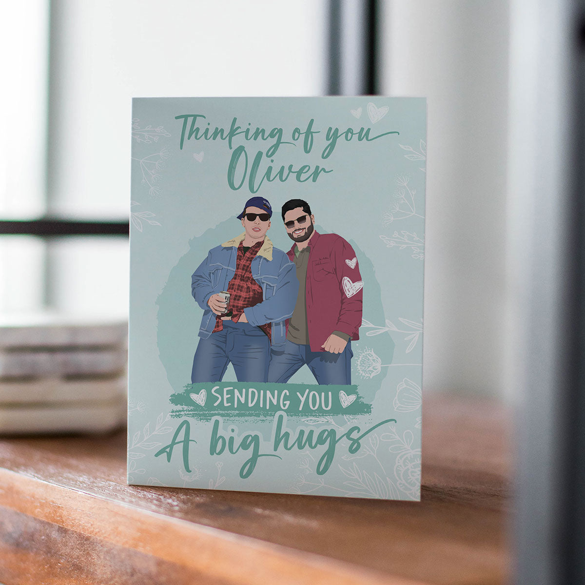 Personalized Hand-Drawn Thinking of You Card