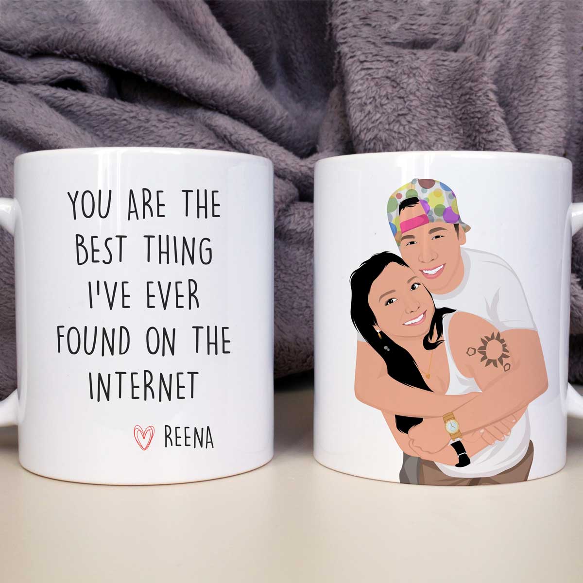 Custom Best Thing On The Internet Coffee Mug Personalized with Your Hand-Drawn Portrait