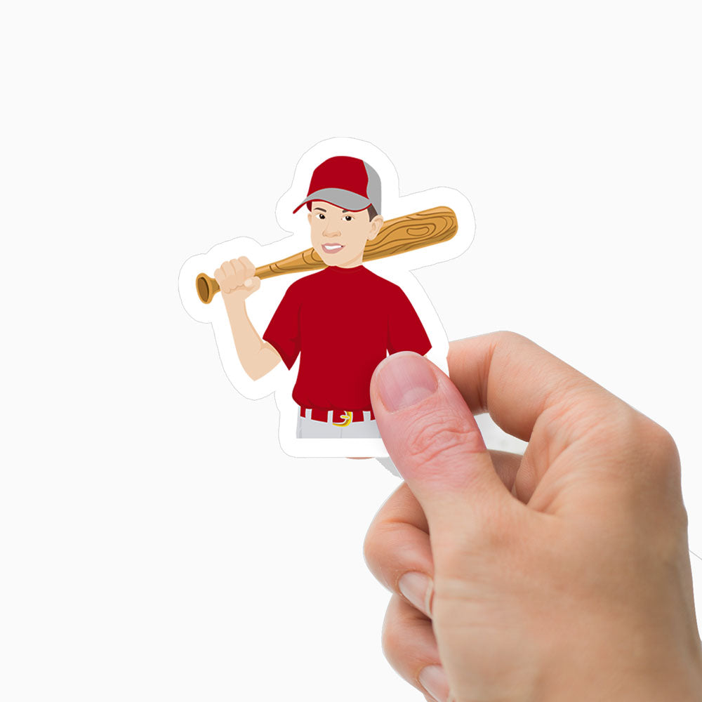 Custom Hand-Drawn Little League Baseball Stickers