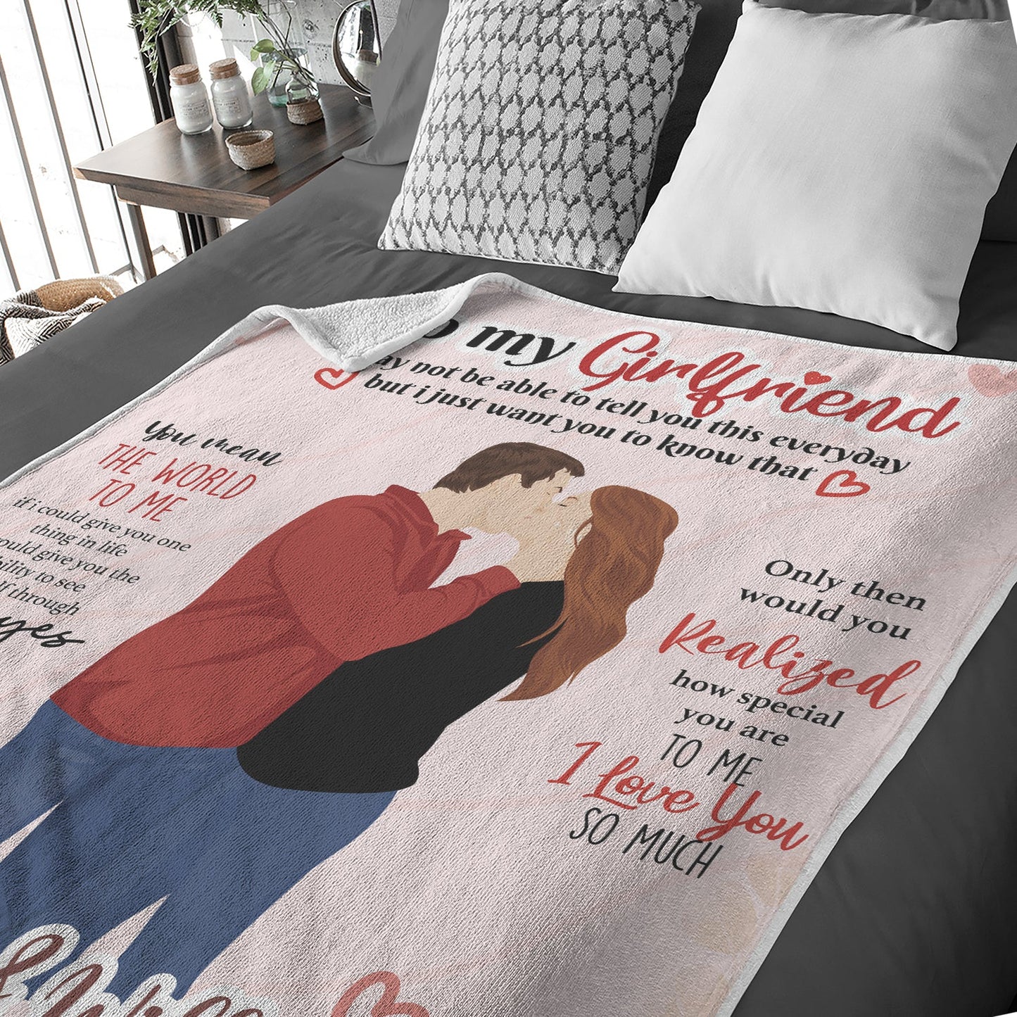 Personalized Blanket  - To My Girlfriend I Love You