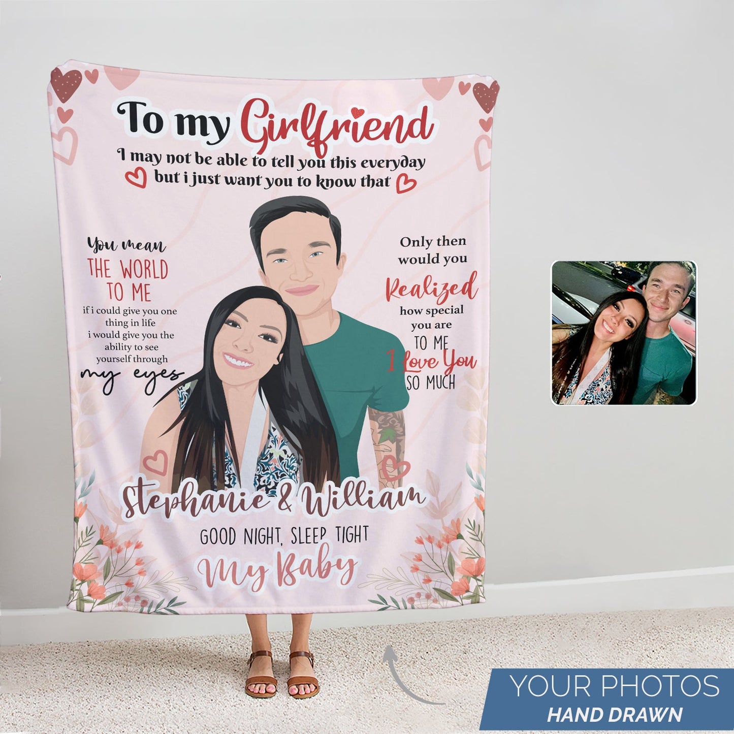 Personalized Blanket  - To My Girlfriend I Love You